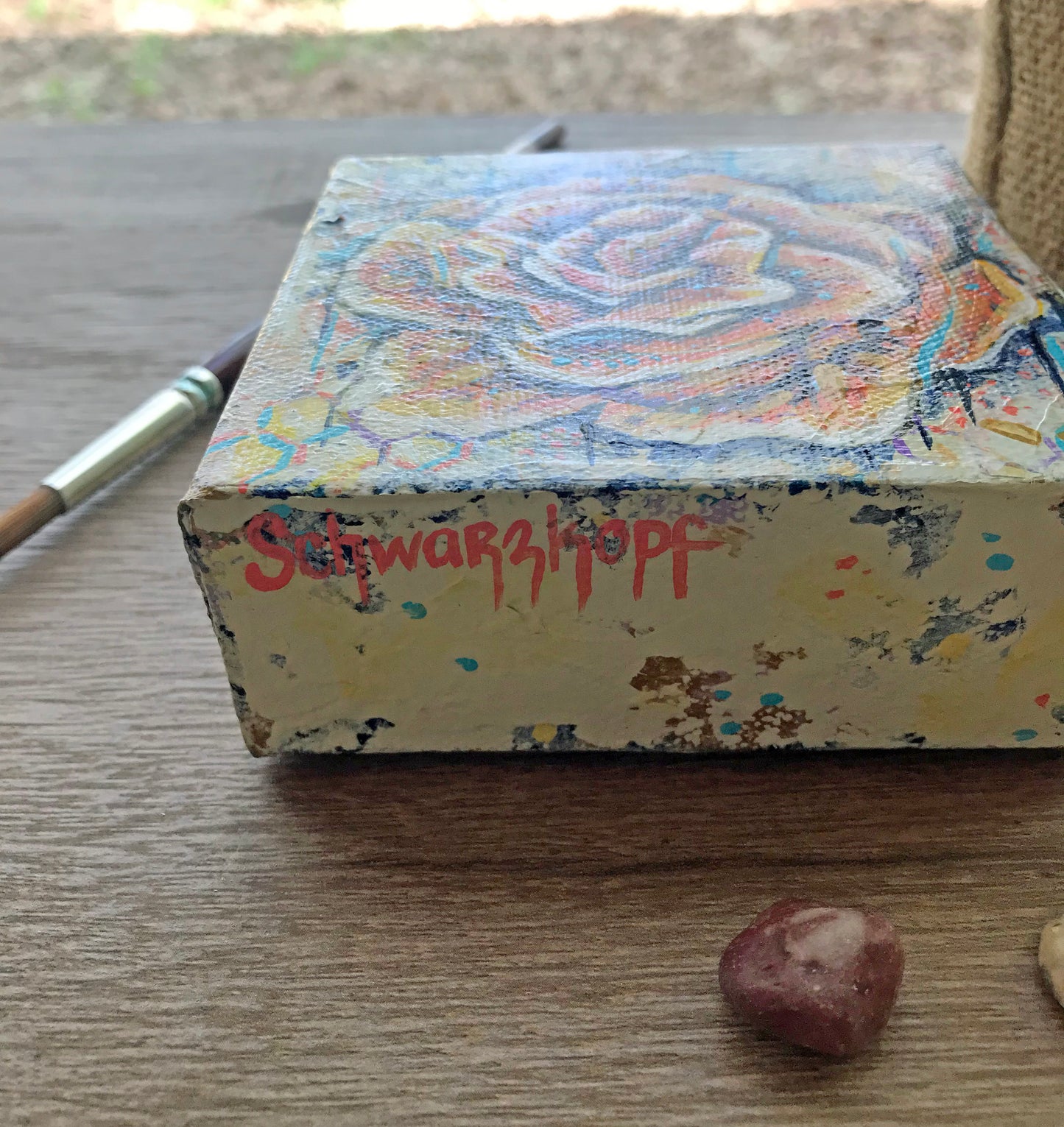 Original Painting on Canvas, Honey Bloomer