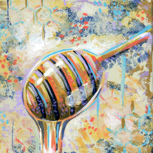 Original Painting on Canvas, Honey Dipper