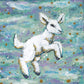 Original Painting on Canvas, Leaping Lamb