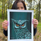 Fine Art Print, Owl and Mouse