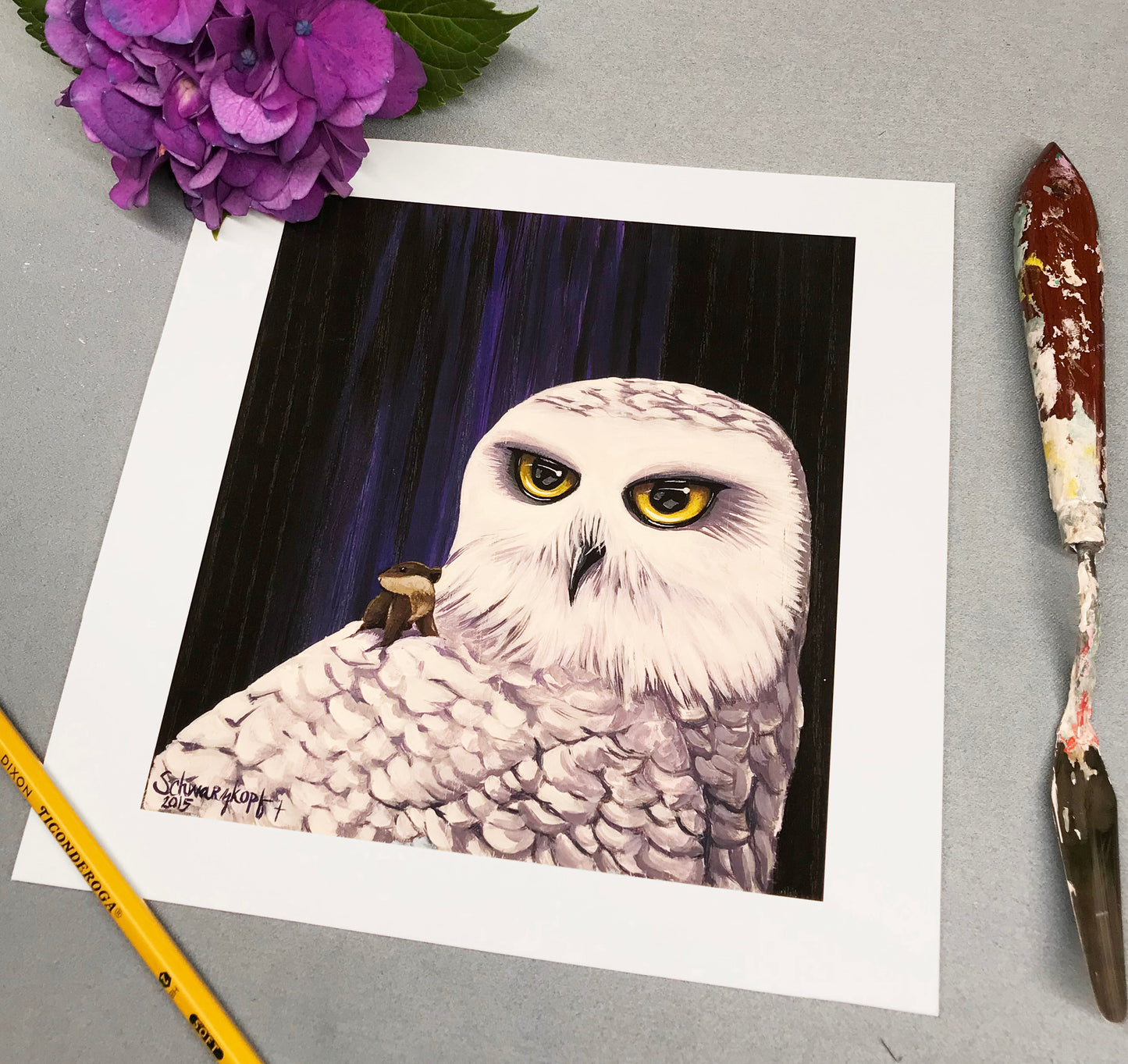 Fine Art Print, Snowy and Lemming