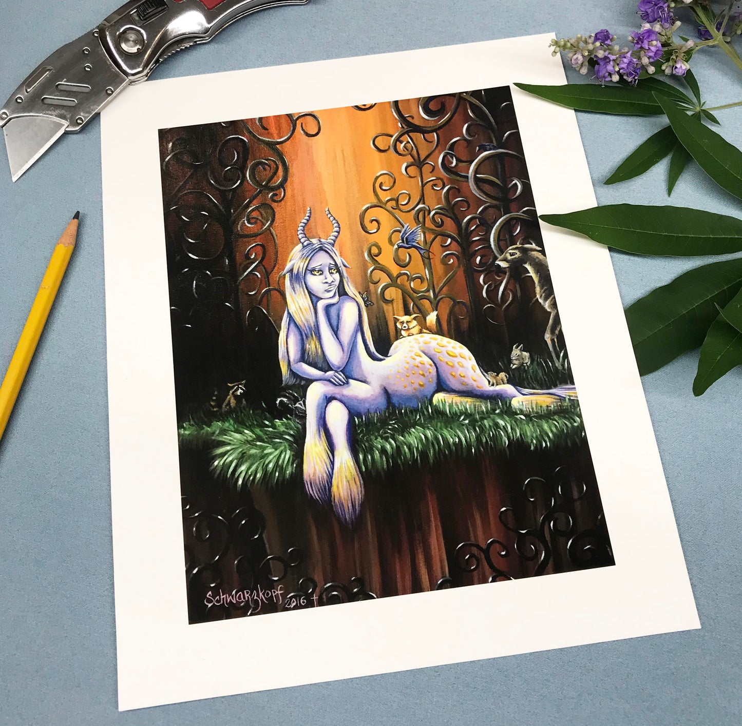 Fine Art Print, Woodland Woes