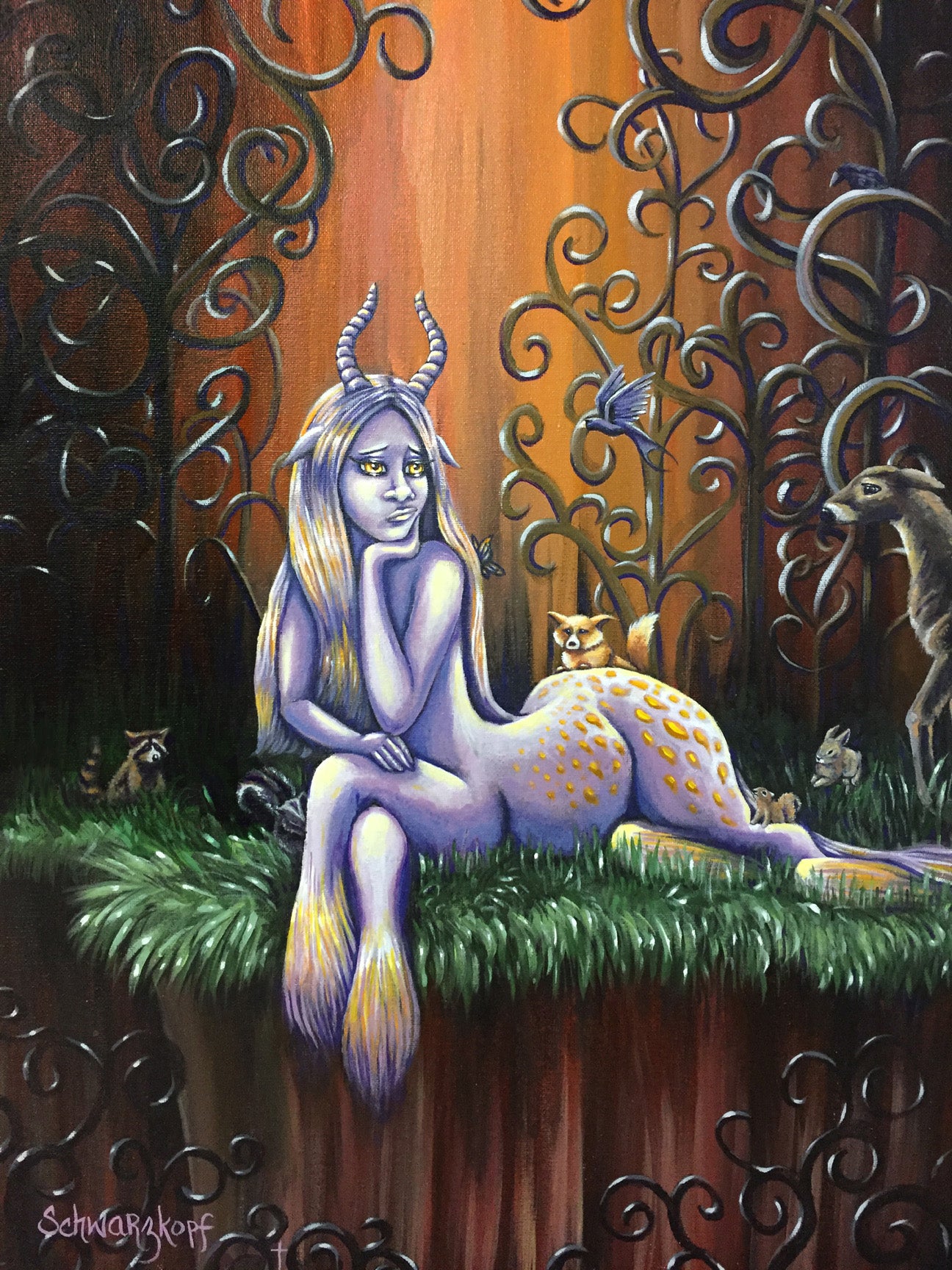 Fine Art Print, Woodland Woes